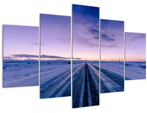 Slika ceste zimi (150x105 cm)