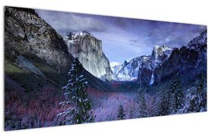 Slika zimskog planinskog krajolika (120x50 cm)