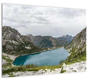 Slika jezera u planinama (70x50 cm)