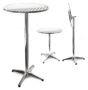 Okrugli ugostiteljski stol na šarke od aluminija - podesiv