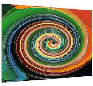 Apstraktna slika - spirala u boji (70x50 cm)