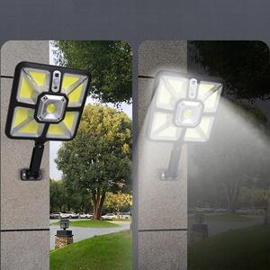 Solarna ulična 235 COB LED cestovna svjetiljka sa PIR senzorom crna + daljinski