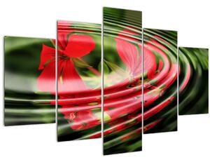 Apstraktna slika - cvijeće u valovima (150x105 cm)