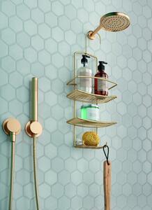 Željezna viseća kupaonska polica u zlatnoj boji Onda – Metaltex