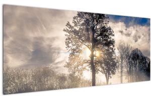 Slika drveta u magli (120x50 cm)