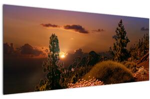 Slika prirode sa zalaskom sunca (120x50 cm)