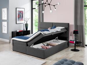 Zondo Bračni krevet Boxspring 160 cm Amebra (svijetlo siva) (s madracima i prostorom za odlaganje). 1025389