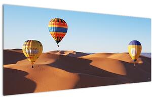 Slika - leteći baloni u pustinji (120x50 cm)