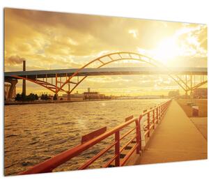 Slika mosta sa zalaskom sunca (90x60 cm)