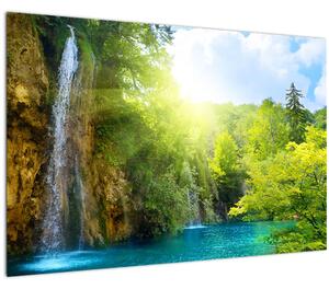 Slika - slapovi u prašumi (90x60 cm)