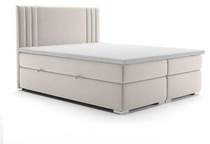 Zondo Bračni krevet Boxspring 140 cm Morcano (s prostorom za odlaganje) (bijela). 1020329