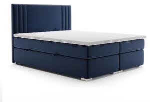 Zondo Bračni krevet Boxspring 140 cm Morcano (s prostorom za odlaganje) (plava). 1020335