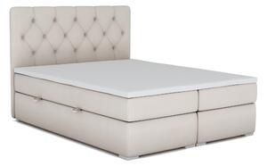 Zondo Bračni krevet Boxspring 140 cm Ronda (s prostorom za odlaganje) (bijela). 1020371