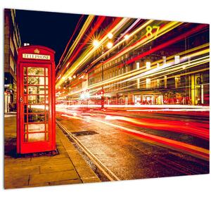 Slika crvene londonske telefonske govornice (70x50 cm)