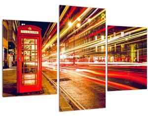 Slika crvene londonske telefonske govornice (90x60 cm)