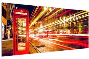Slika crvene londonske telefonske govornice (120x50 cm)