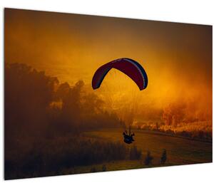 Slika padobranca pri zalasku sunca (90x60 cm)