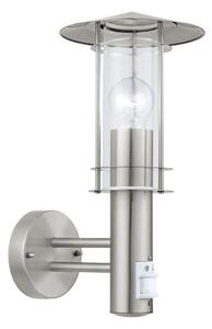 EGLO 30185 - Vanjska zidna svjetiljka sa senzorom LISIO 1xE27/60W/230V IP44