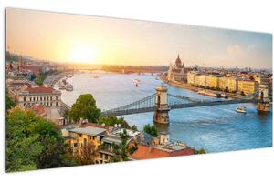 Slika grada Budimpešte s rijekom (120x50 cm)