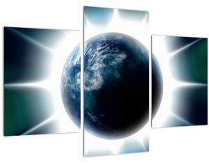 Slika osvijetlenog planeta (90x60 cm)