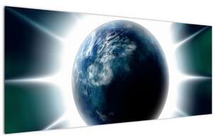Slika osvijetlenog planeta (120x50 cm)