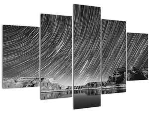 Crno-bijela slika zvjezdanog neba (150x105 cm)