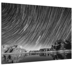 Crno-bijela slika zvjezdanog neba (70x50 cm)
