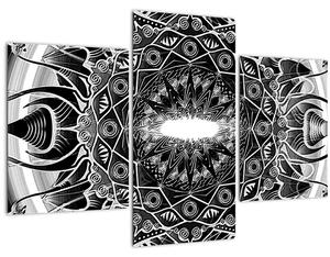 Slika crno-bijelih ornamenata (90x60 cm)