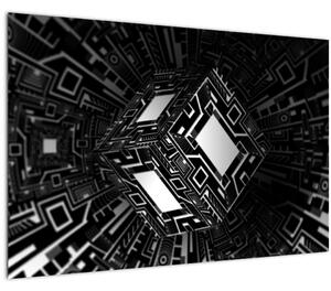 Slika apstraktne kocke (90x60 cm)