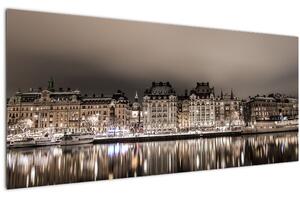 Slika grada u polumraku (120x50 cm)