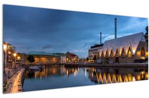 Slika vodenog kanala - Göteborg (120x50 cm)