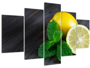 Slika limuna i mente na stolu (150x105 cm)