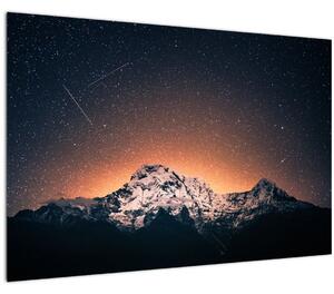 Slika noćnog neba s planinom (90x60 cm)