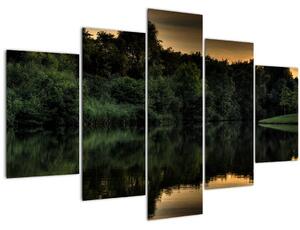 Slika jezera u šumi (150x105 cm)