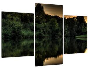 Slika jezera u šumi (90x60 cm)
