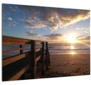 Slika mola, plaže i mora (70x50 cm)