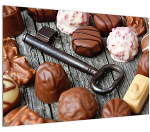 Slika čokolade i ključeva (90x60 cm)