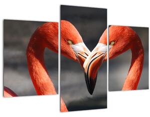 Slika dva zaljubljena flaminga (90x60 cm)