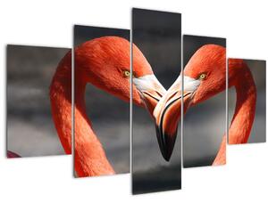 Slika dva zaljubljena flaminga (150x105 cm)