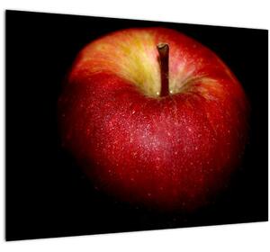 Slika jabuke na crnoj pozadini (70x50 cm)