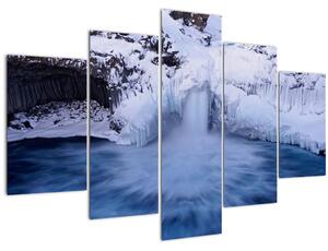 Slika vodopada zimi (150x105 cm)