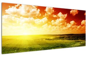 Slika livade sa sjajnim suncem (120x50 cm)