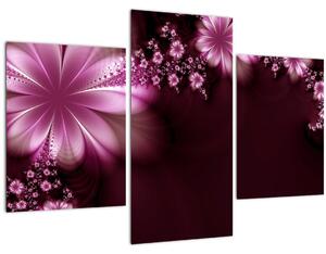 Slika apstrakcije - cvijeće (90x60 cm)