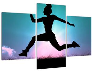Slika siluete žene koja skače (90x60 cm)
