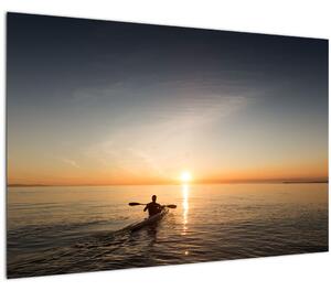 Slika kanuista pri zalasku sunca (90x60 cm)
