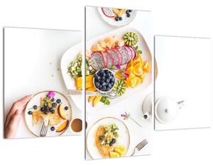 Slika tanjura s voćem na stolu (90x60 cm)