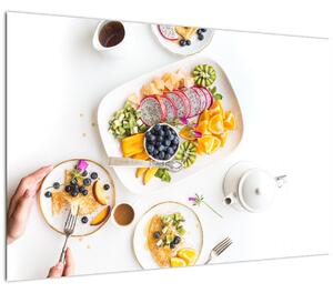 Slika tanjura s voćem na stolu (90x60 cm)