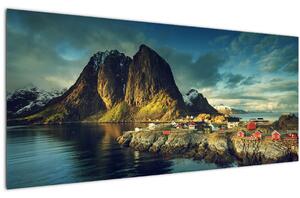 Slika ribarskog sela u Norveškoj (120x50 cm)