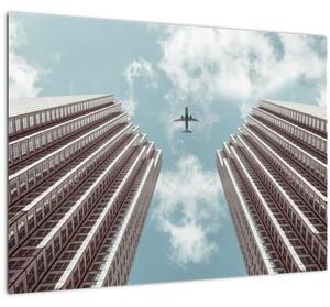 Slika aviona između zgrada (70x50 cm)