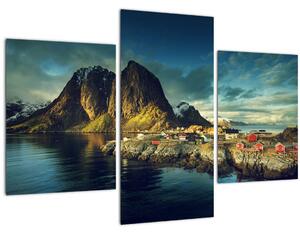 Slika ribarskog sela u Norveškoj (90x60 cm)